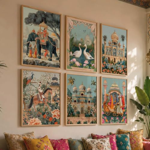 Image of kotart Pichwai Wall Art Painting for Wall Decoration - Framed Wall Painting for Living Room Bedroom Office Room Decor - Premium Digital Madhubani Art Paintings with Frame for Home Decor - (10x13 inch, I)