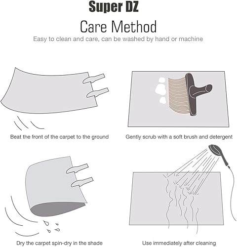 Miniatura 7 de Takashi Murakami - Alfombra de cara sonriente, azul, 39.4 in x 39.4 in  39.37 pulgadas x 39.37 pulgadas, moderno felpudo floral, antideslizante,