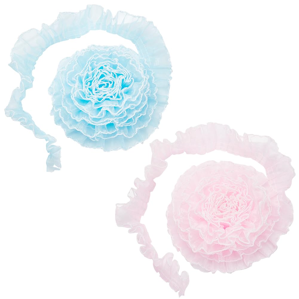 Cinta de tela de tul de organza de 1-5/8 pulgadas para decoración de costura