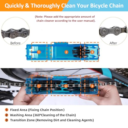 STHIRA® 8Pcs Bicycle Maintenance Tools Bicycle Cleaning Brush Kit Bike Chain Cleaning Glove Brushes Kit Remove Dirt and Grime Multipurpose Bicycle Cleaning Accessories Lubricant Application Brush 6 514CsHJTrVL
