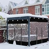 Photo Gallery kgudys tende da esterno trasparenti nere, pannelli laterali in pvc da 0,5mm, tende divisorie resistenti alle intemperie, con due cerniere, per terrazze, garage, gazebo,lxw-2.4x3m/7.9x9.8ft Photo Gallery kgudys tende da esterno trasparenti nere, pannelli laterali in pvc da 0,5mm, tende divisorie resistenti alle intemperie, con due cerniere, per terrazze, garage, gazebo,lxw-2.4x3m/7.9x9.8ft