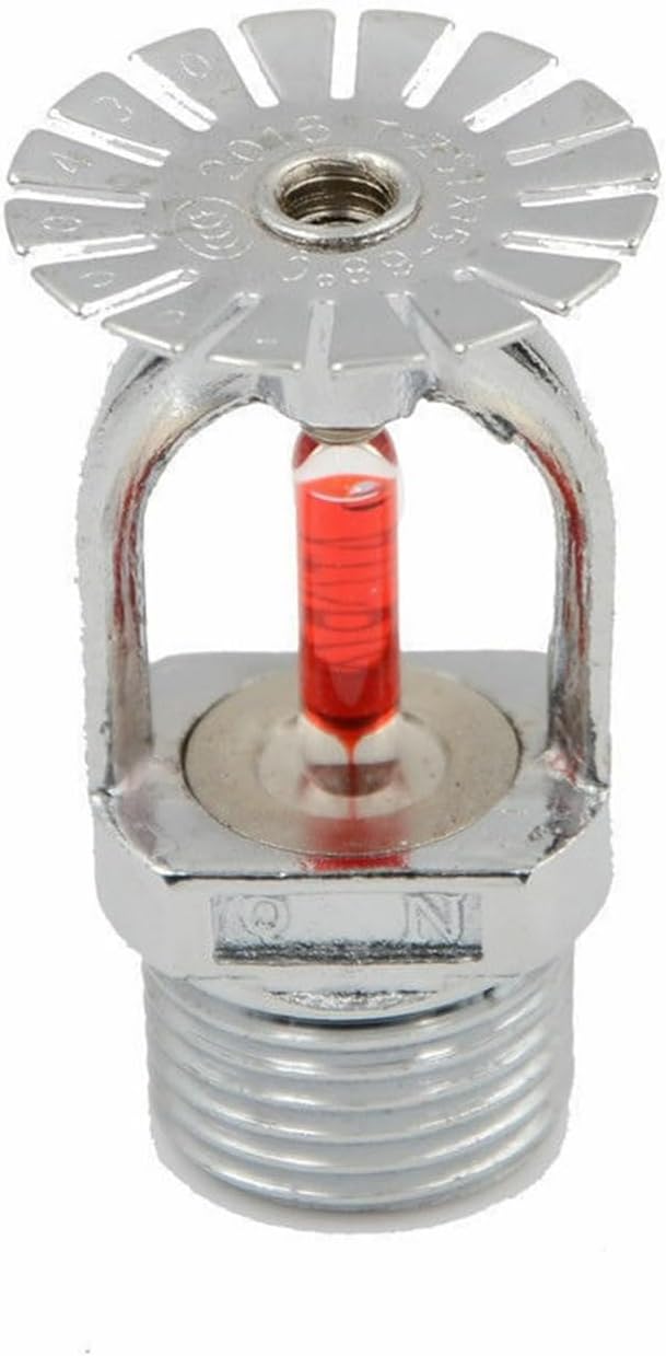 Fire Sprinkler Heads 68°C 155°F Pendent Type Alloy Material Red Glass Bulb Quick Response Sprinkler System