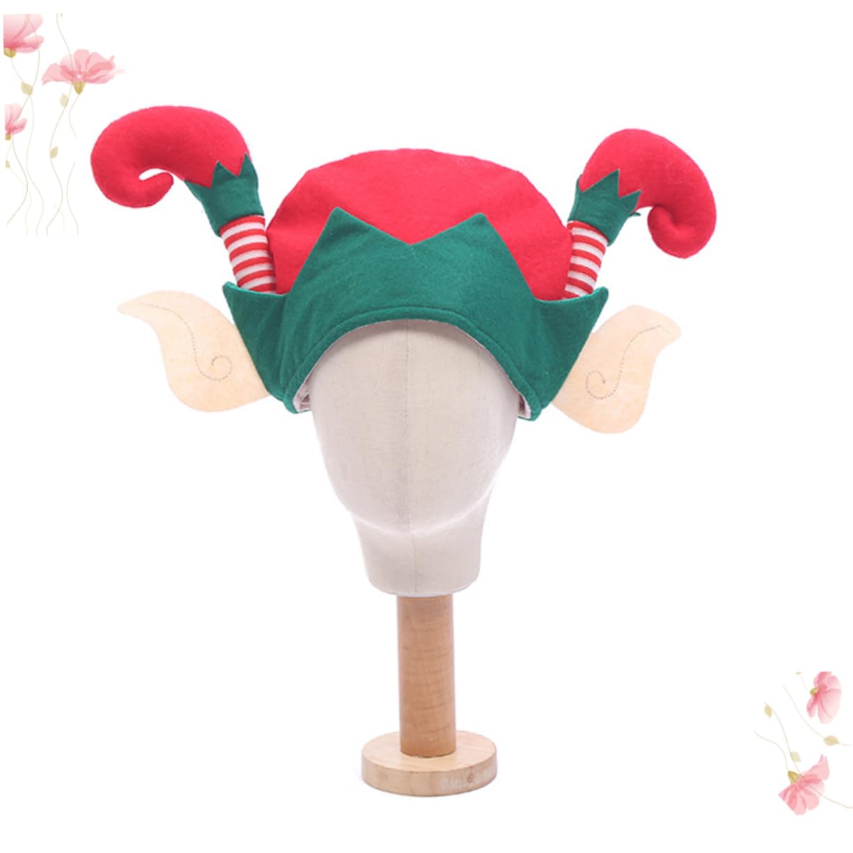 Amosfun 3st Nikolausmütze Weihnachtsmütze Zubehör Elfenmütze Mit Ohren Weihnachtskostüm Hut Dekorativer Weihnachtshut Elfenmützen Für Erwachsene Clown-hut Dekorativer Hut Cosplay Ältere