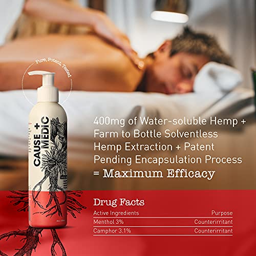 CAUSE + MEDIC - Pain Cream - Muscle Cream with Hemp Oil, Cooling Hemp Body Lotion with Relief Factor, Massage Cream for… - Image 4