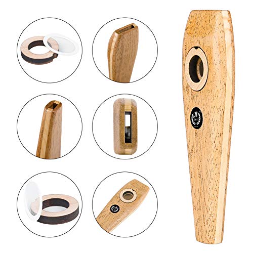 Chuanfeng Kazoo en Bois, Instruments de Musique clairs et Lisses de Kazoos avec 2 Films de flûte et 2 Coussin de… - Les Beatles, Paul McCartney, John Lennon, RIngo Starr, George Harrison Chuanfeng Kazoo en Bois, Instruments de Musique clairs et Lisses de Kazoos avec 2 Films de flûte et 2 Coussin de… – Image 3