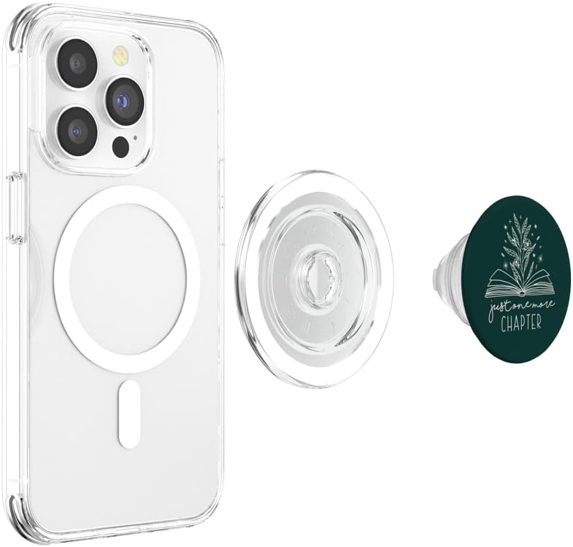 Just One More Chapter - Floral Book Lover (Dark Forest) PopSockets MagSafe PopGrip for iPhone