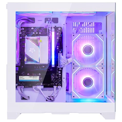 Image of Gaming PC Desktop, AMD Ryzen 5 5600GT (6C /12T), Radeon Vega 7 Integrated Graphics, 16GB DDR4 RAM, 1TB PCIe + 1TB SATA SSD, ARGB Fan, Windows 11 Prebuilt Tower Computer for Gaming Home Office Business