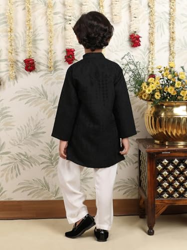 Image of POLKA TOTS Boys Cotton Pathani Set | Premium Pathani Kurta & Pyjama Set for Boys | Kurta Pajama for Kids Boy | Pathani Suit for Kids, Baby Boys & Toddlers | Ethnic Wear for Boy