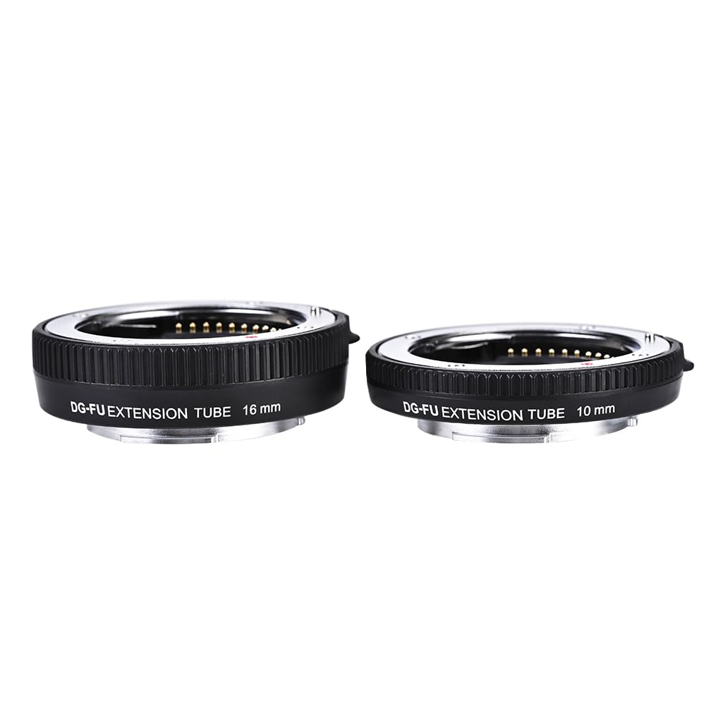 Juego de Tubos de extensión Macro de Enfoque automático de 10 mm + 16 mm para cámaras DSLR (DG-F U)