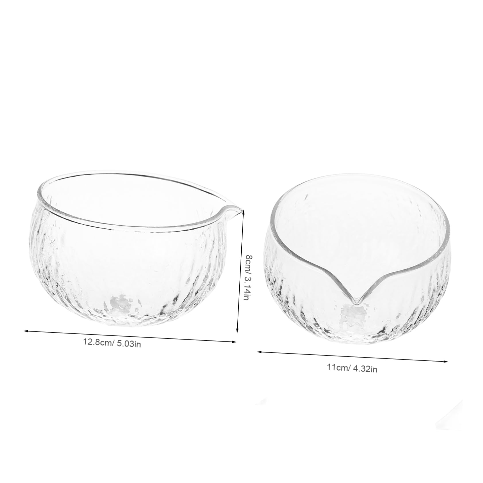 Zerodeko Clear Bowl with Spout Transparent Glass Tea Bowl for Daily Use for Mixing Elegant Design for Tea Lovers Capacity