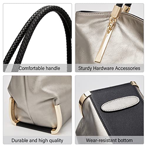 Image of FOXLOVER Large Capacity Tote Handbags for Women, Women's Top-handle Bags Fashion Shoulder Bags Purses Minimalist design