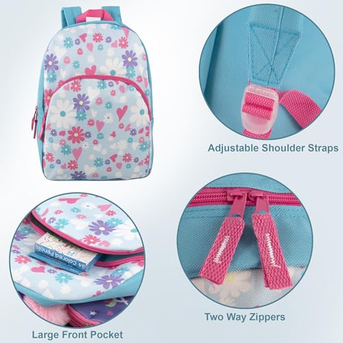 Image of Trail maker 15 Inch Kids Backpacks for Boys & Girls | Preschool, Kindergarten, Elementary School Backpacks with Adjustable, Padded Straps (Dancing Daisies)