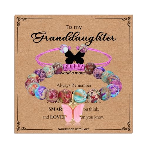 Image of 4-12 Year Old Girl Birthday Gifts, Adjustable Pink White Pearl Beaded Bracelet for Teen Girls, 4-12th Happy Birthday Christmas Graduation Gifts for Daughter Granddaughter Niece