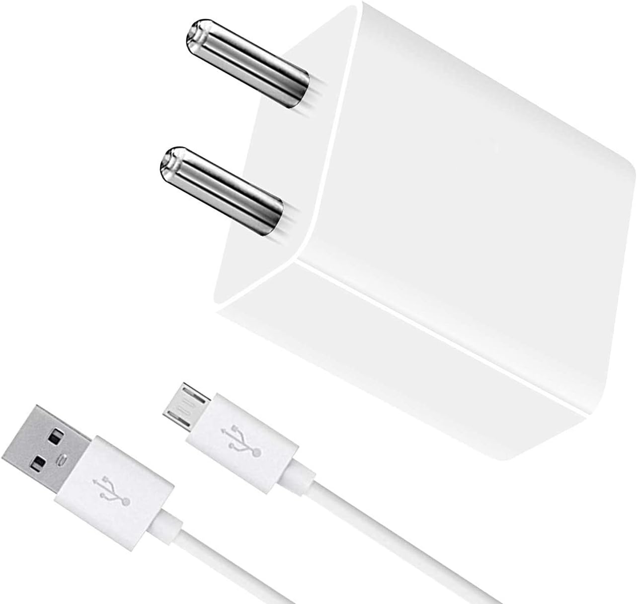 ShopsNowUltra Fast Charger for BlackBerry Pearl Flip 8220 Charger Original Adapter Like Wall Charger | Mobile Charger | Qualcomm QC 3.0 Quick Charge Adaptive Fast Charging, Rapid, Dash, VOOC, AFC Charger With 1 Meter Micro USB Data Cable (30W, WHT1, White)