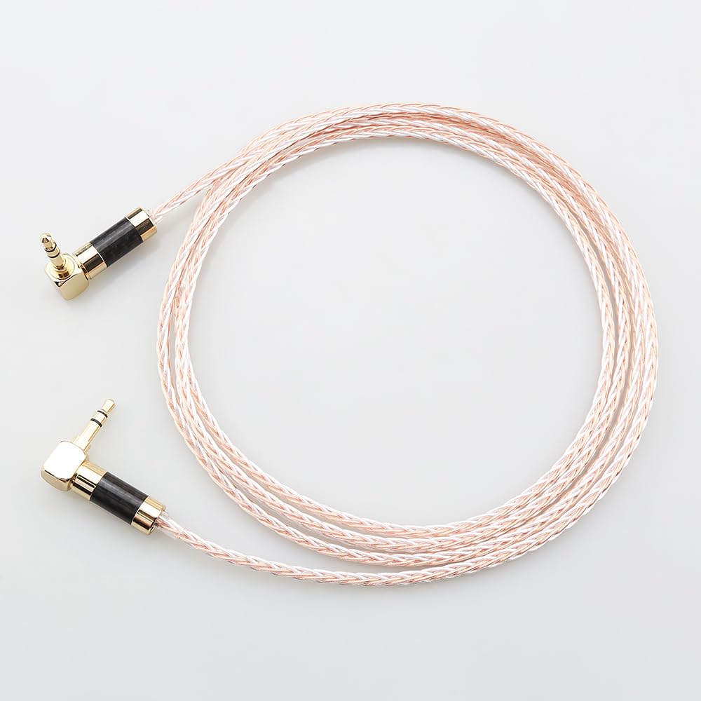 Câble audio auxiliaire stéréo 3,5 mm compatible avec téléphone, MP3, casque de voiture, haut-parleur plaqué or 24 carats mâle vers mâle (angle droit à angle droit, 2 m)