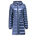 Produktbild Topgraph Damen Daunenjacke Lang Leicht Kapuzen Gewicht Daunenmantel Down Coat, Navy, DE: XXXXXLarge