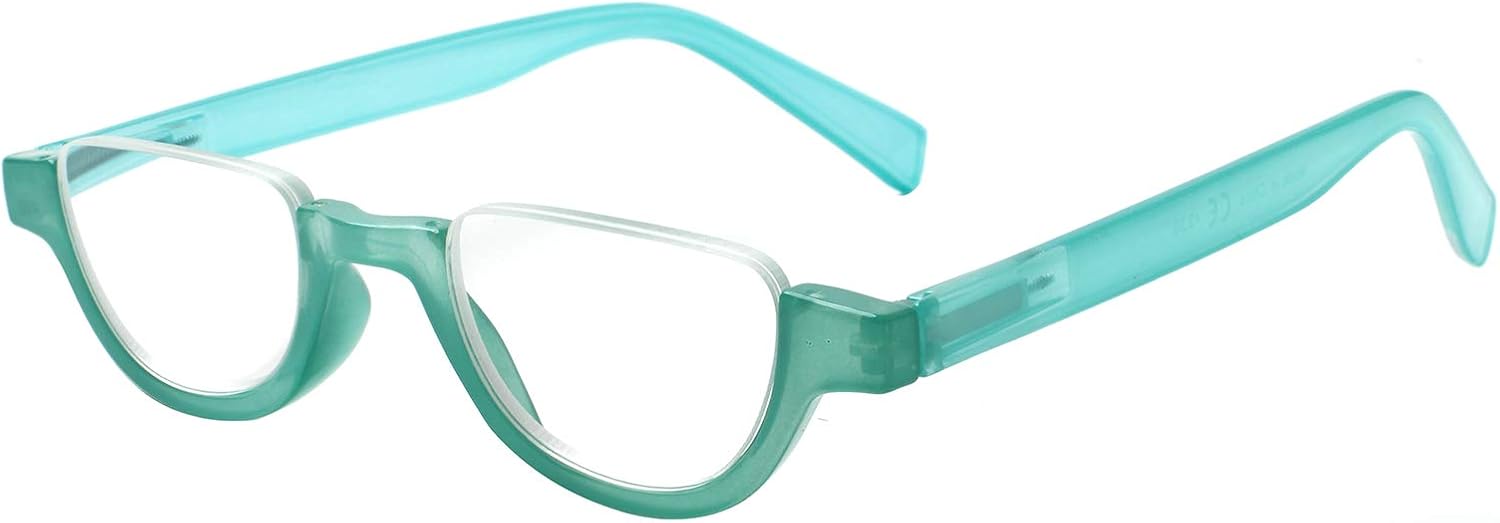 4 Pairs of Colorful Fashion Half Moon Frame Reading Glasses Spring Hinge Male and Female Readers - Image 5