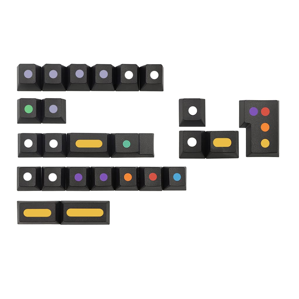 129 klawiszy/zestaw Cherry Profile Dots Keycap PBT 5 stron sublimacja barwnika do nasadki klawiszy do klawiatury mechanicznej iso do Key MX 61