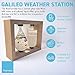 GALILEO WEATHER STATION | Glass thermometer | Weather forecaster | Weather gift | Glass Galileo with storm glass | Weather thermometer | 14cm (H) x 17cm (W) x 5cm (D)