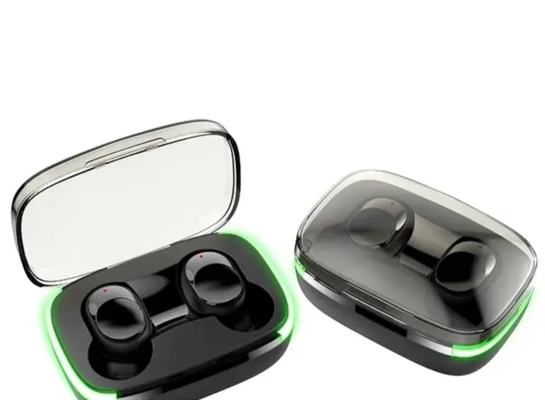 Bluetooth Earphones 5.1 TWS Wireless Headphones with LED Display Stereo Noise Cancelling, Multicolor Breathing Light and Stereo Audio for Music Enjoyment and Working Out. 3