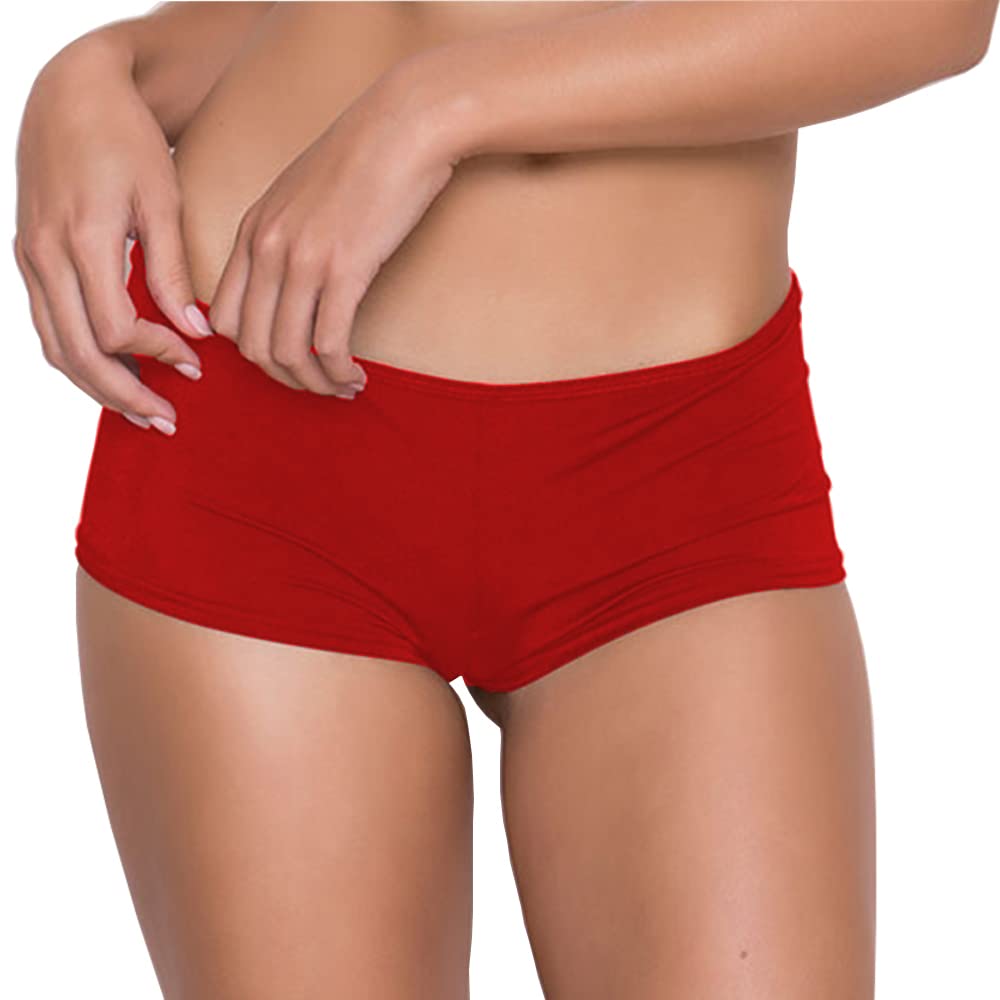 PinkZaar Women's Boyshorts Panty | Soft Lace Underwear | Free Size Fit to S/M/L | Stylish & Comfortable Red-image-45
