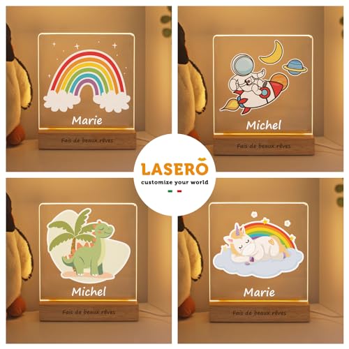 Veilleuse enfant personnalisée LED douce A+++ LASERO’