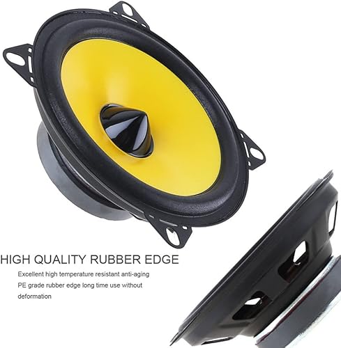 Miniatura 3 de Riloer Altavoces coaxiales para automóvil de 4 pulgadas y 300 W altavoces coaxiales con sensibilidad de 89 dB ABS bocina de audio para automóvil con