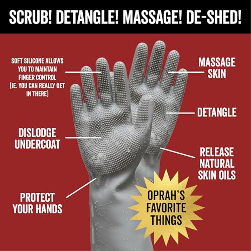 Pride and Groom DogDays De-Shedding The Scrub Kit - Natural Dog Shampoo with Silicone Scrubber Gloves for Detangling, Shedding Control, Coat Massage, Clean Ingredients, and Gentle Pet Grooming Care - Image 4