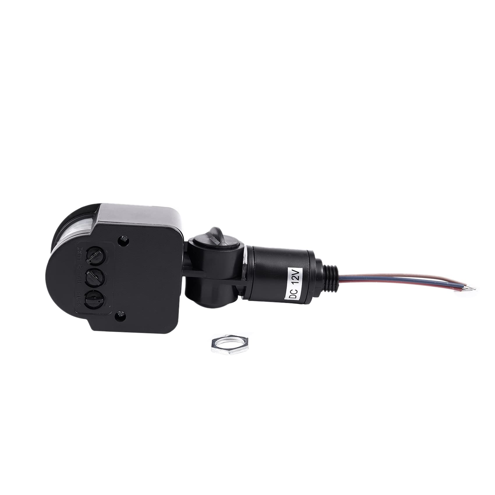 10X Outdoor Interruptor de Sensor de Movimiento Infrarrojo AutomÁTico PIR de 12V DC para Luz LED, Negro