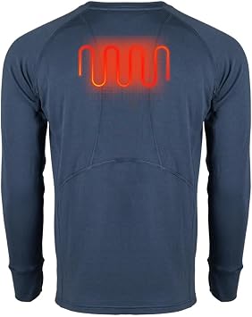 Fieldsheer Mobile Warming Men's BaseLite Heated Baselayer Shirt 7.4V, Arctic Blue - X-Large