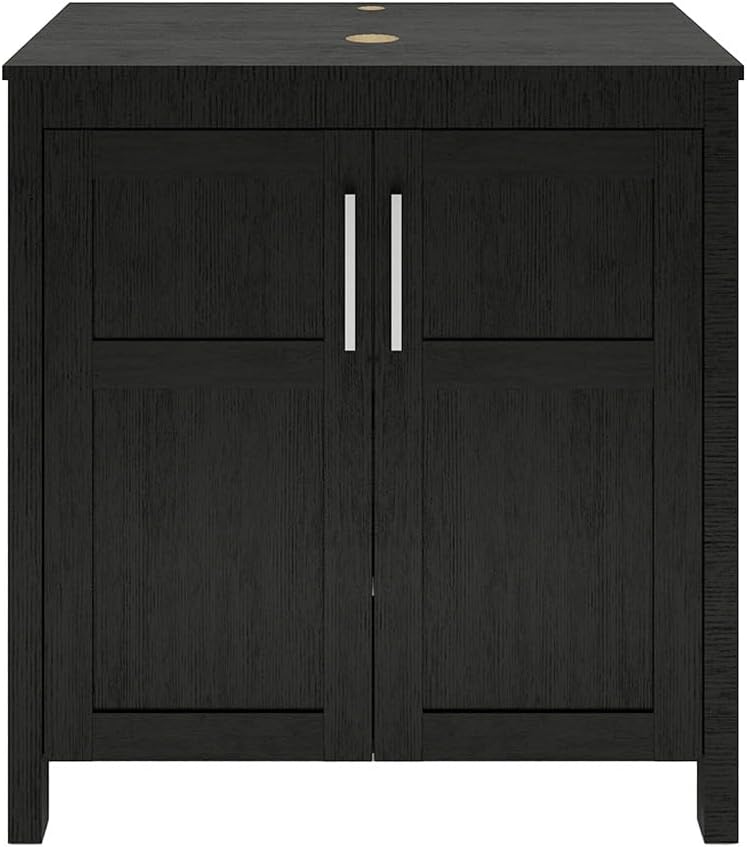 YOURLITE Bathroom Vanity, 30" Modern Black Bathroom Cabinet