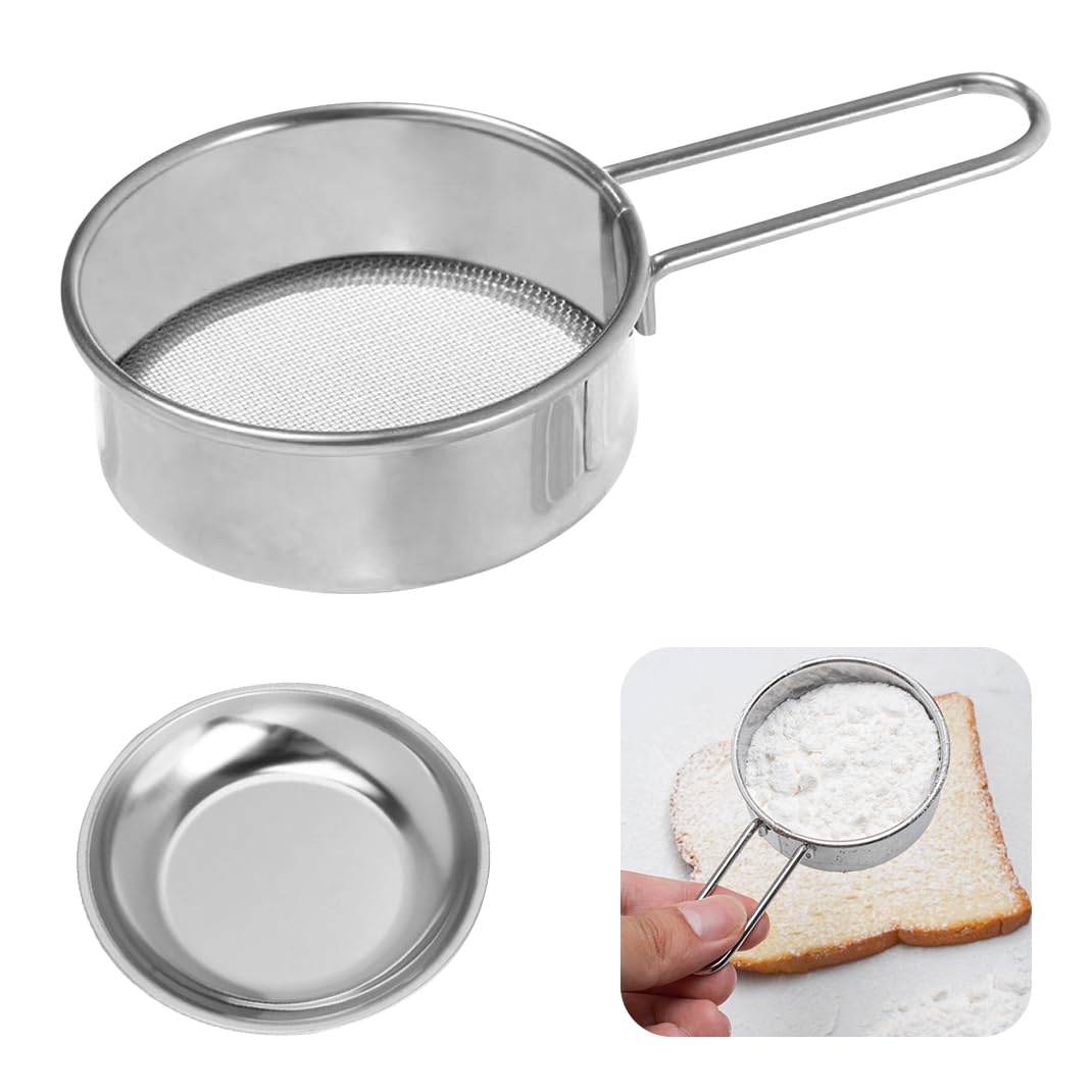 Amazon | DIYBravo こし器 うらごし 置き皿付き 2つセット 粉ふるい