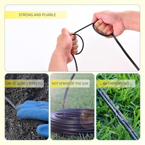 LUCKY TL 12/2 Low Voltage Landscape Wire 100 Feet, 12 Gauge 2 Conductor, Outdoor Waterproof, Direct Buried Landscape Lighting Wire, Pure Copper Making (100FT) by LUCKY TL - Image 3