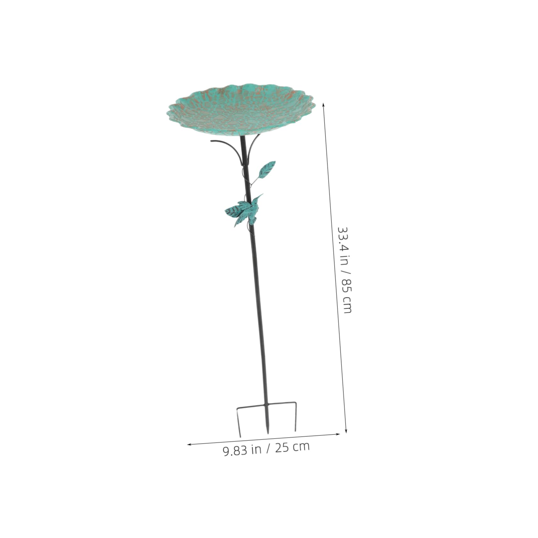 POPETPOP Bain d'oiseaux avec Piquet pour Jardin et Terrasse, Bassin pour Oiseaux de Cour, Design à Enfoncer Le Sol, Attire et Perruches