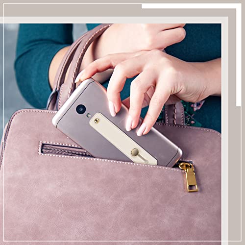Image of Weewooday 6 Pieces Phone Grip Holder Cell Phone Grip Strap Telescopic Finger Strap Stand Universal Finger Kickstand for Most Smartphones(Mint, White, Light Purple,Classic)