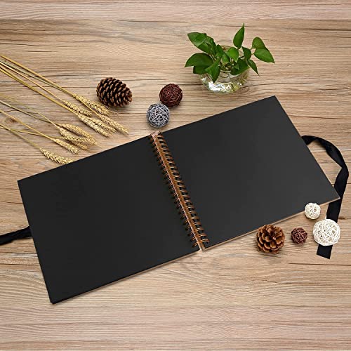 Innocheer 12X12 Inch Scrapbook Photo Album With Photo Opening For Valentines Day Gifts, Wedding Guest Book, Diy Anniversary Travel Memory Scrapbooking, 80 Pages (Brown 12 X 12) #TOP5