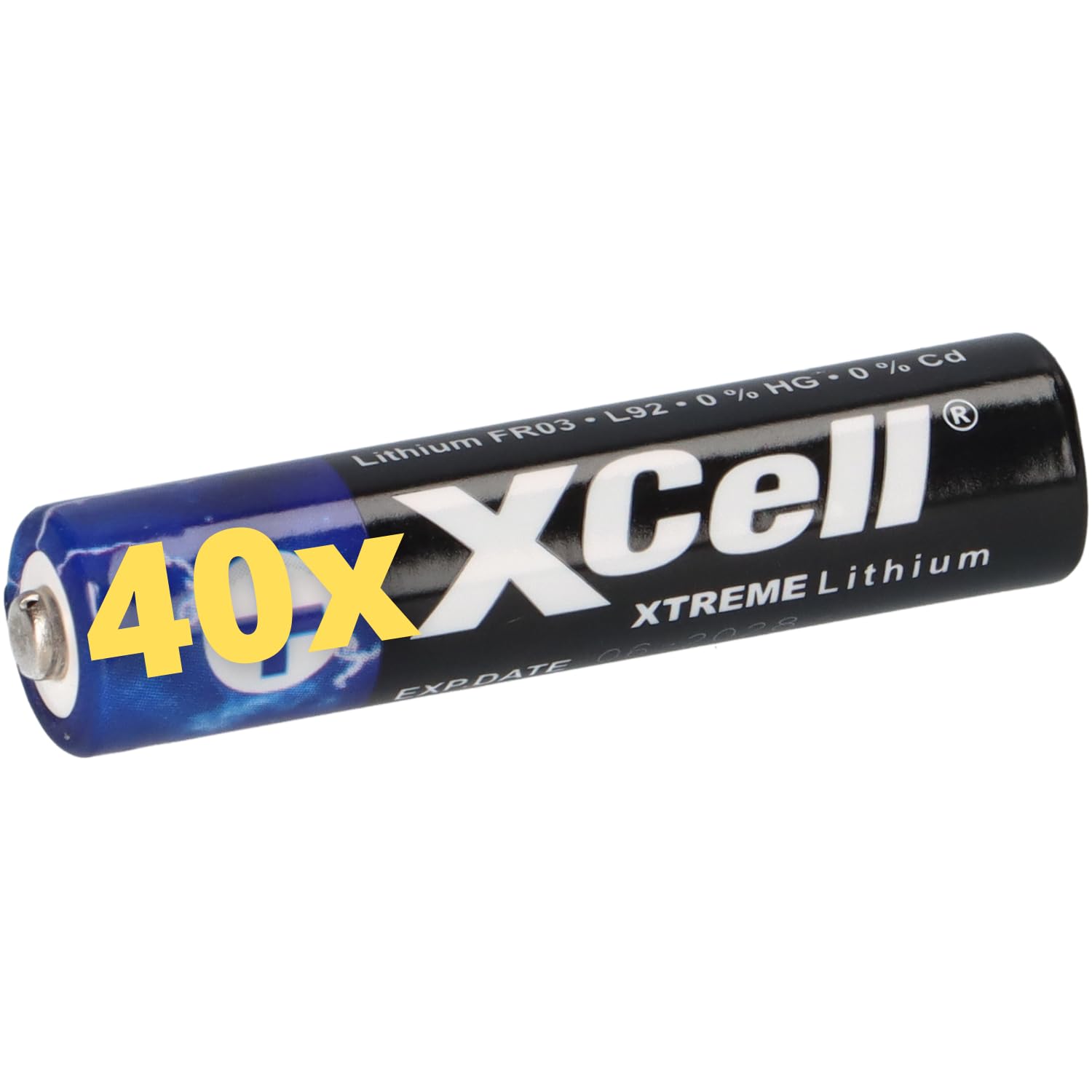 Xtreme Lot de 40 piles au lithium AAA Micro FR03 L92 10 x 4 sous blister