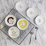 BigNoseDeer Ceramiczne naczynie na sos dla kota z super słodkim kotem, naczynie na herbatę, naczynia na przyprawy, uchwyt na biżuterię, miska do maczania sojowego sushi, naczynia do serwowania