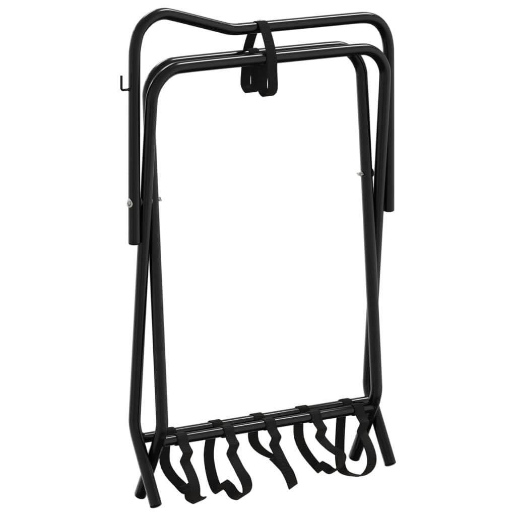 Genérico Soporte de Montura Plegable de pie Independiente Hierro Negro,Deportes,Actividades al Aire Libre,Equitación,Accesorios para riendas de Caballos,Accesorios para sillas de montar-172441