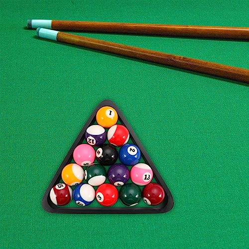 HMQQ Solid Wood Billiard 8-Ball Triangle / 9-Ball Diamond Pool Ball Racks for 2-1/4\" Pool Balls (Black)