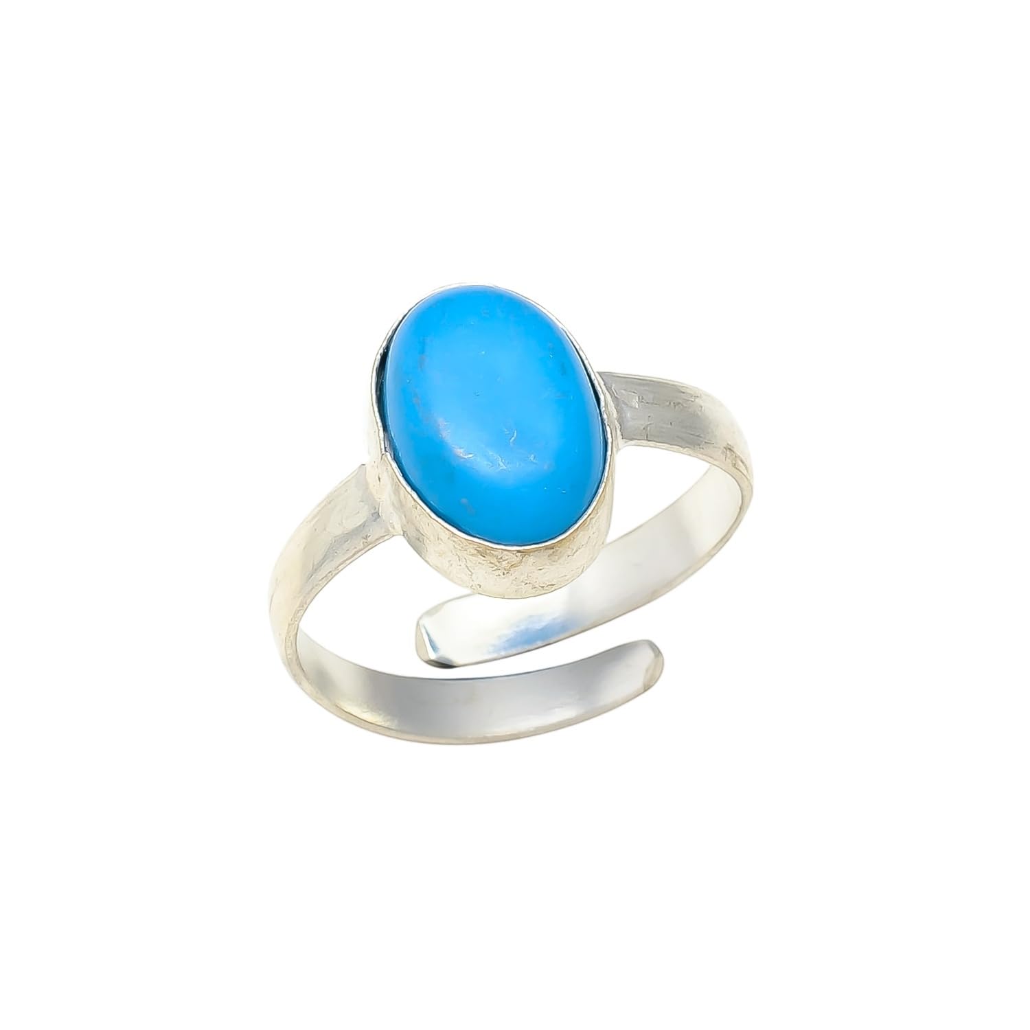 Shree Shyam Gems And Jewellery Original Certified Adjustable Firoza Stone Ring in Silver Pleated Turquoise Firoza Ring for Women (B0D1VPCJKS) Amazon Price History, Amazon Price Tracker