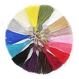 flecos de seda merceria sevilla ◈Envio desde España RUBY - 50 Borlas de hilo, borlas suaves y sedosas, flecos para la fabricación de joyas, manualidades, recuerdo, marcadores, accesorio de arte DIY. (Mixto)
