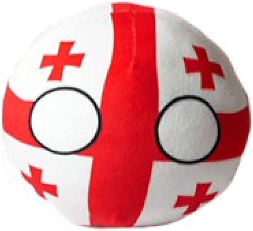 Bisavch Peluche de Polandball de 3.5 pulgadas, juguete de peluche de anime, cosplay, Countryball, llavero para decoración del hogar, Georgia