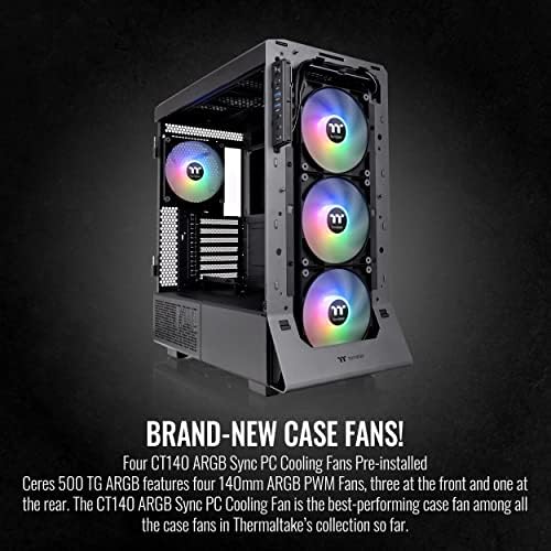Thermaltake Ceres 500 Snow Edition Mid Tower E-ATX Computer Case With Tempered Glass Side Panel - View #8