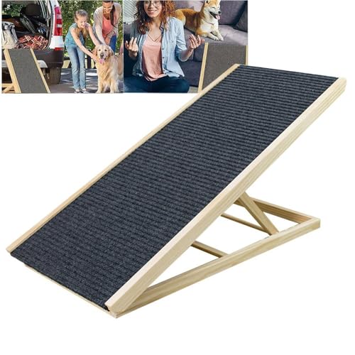 Dog Ramp for Bed, Adjustable Folding Portable Pet Ramp with Non Slip Surface & Adjustable Heights for Small Dog, Pet Ladder for Car Bed Sofa