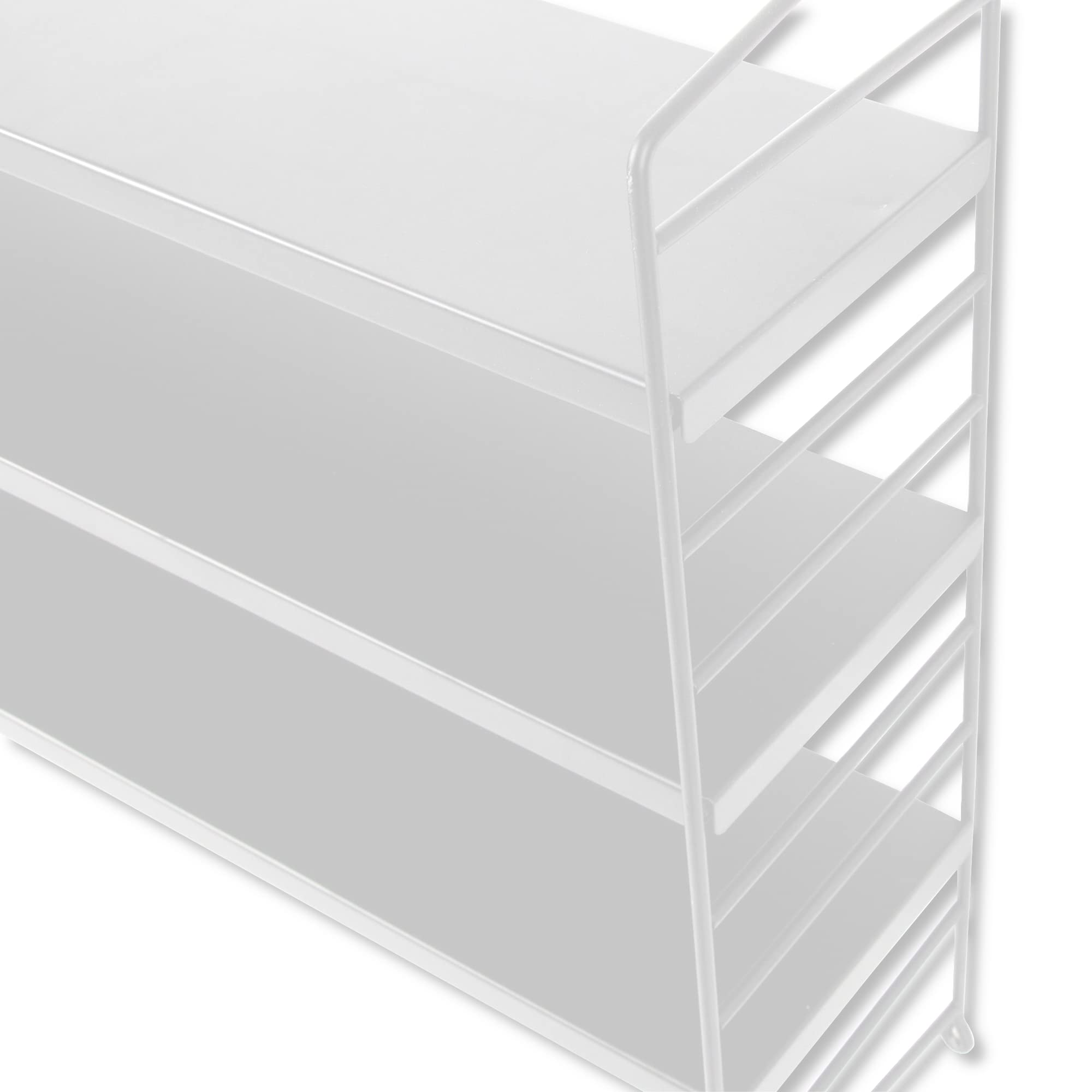 [en.casa] Scaffale da Parete a 3 Piani Regolabili in Altezza Mensola da Muro in Acciaio 50 x 60 x 15 cm - Bianco opaco