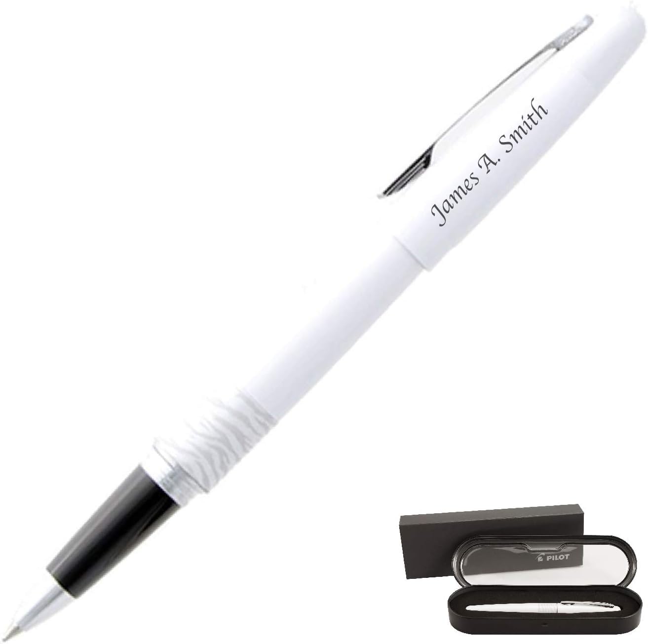 Goldspot Personalized Pilot Metropolitan Animal Rollerball Ballpoint Pen in Custom Engraved Pen Leopard in Matte Violet