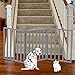 Pet Gate - 3-Panel Indoor Foldable Dog Fence for Stairs, Hallways, or Doorways - 54x24-Inch Retractable Wood Freestanding Dog Gates by PETMAKER (Gray)