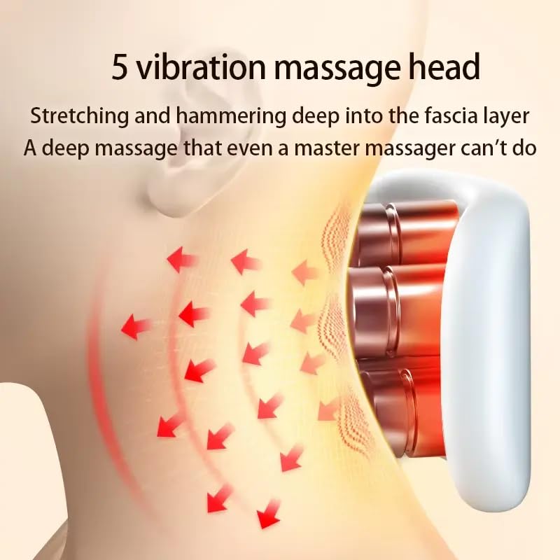 Image of Electric Neck Massager with Heat | Pain Relief Deep Tissue, Intelligent High-End Shiatsu Vibrating Neck Massage | Electric Massager for Neck Relaxation, Wireless Massager for Home and Office (Stanard)