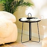 CONVENIENTE Y VERSÁTIL: Esta mesa auxiliar de 55 cm de alto funciona igual de bien como mesa auxiliar de sofá, mesa de entrada, mesita de noche o soporte para plantas: es el lugar perfecto para colocar sus bebidas, libros o begonias
